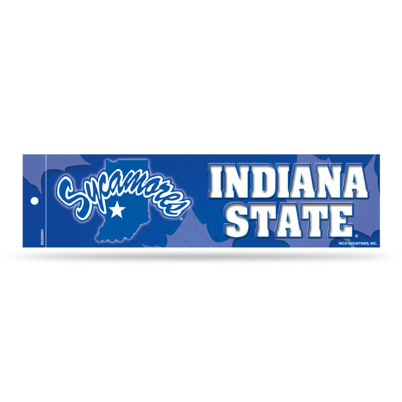 NCAA Indiana State Sycamores 3" x 12" Car/Truck/Jeep Bumper Sticker By Rico Industries