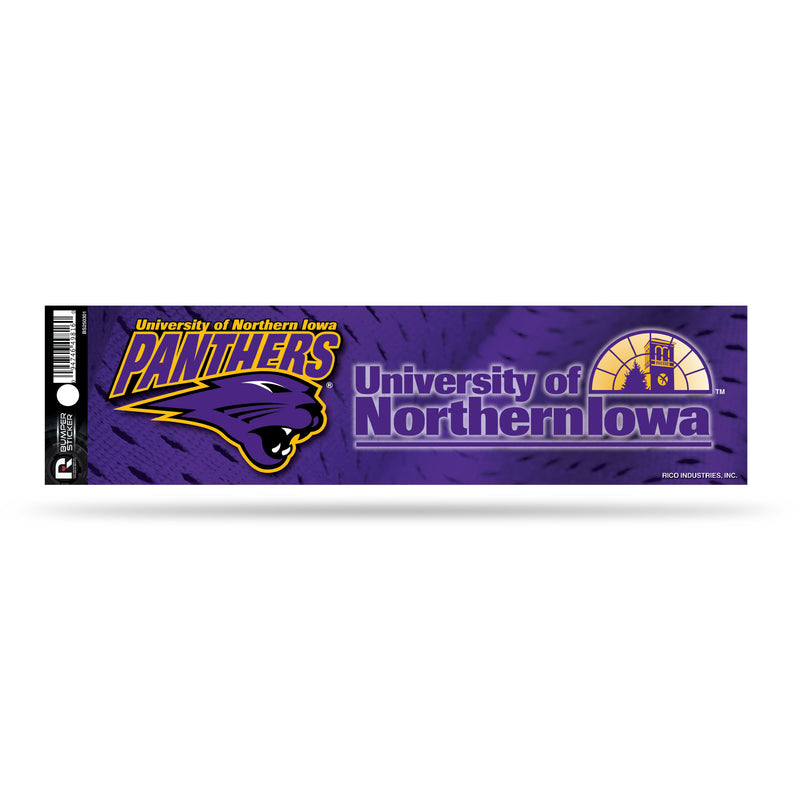 NCAA Northern Iowa Panthers 3" x 12" Car/Truck/Jeep Bumper Sticker By Rico Industries