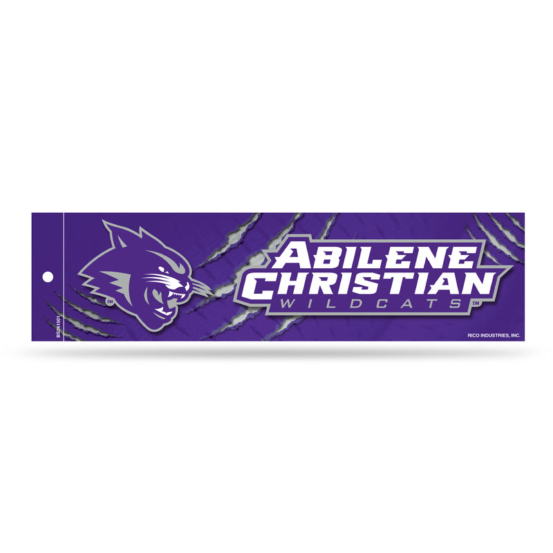 NCAA Abilene Christian Wildcats 3" x 12" Car/Truck/Jeep Bumper Sticker By Rico Industries