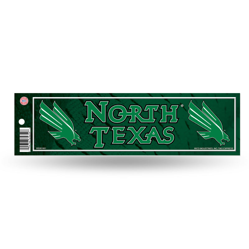 NCAA North Texas Mean Green 3" x 12" Car/Truck/Jeep Bumper Sticker By Rico Industries