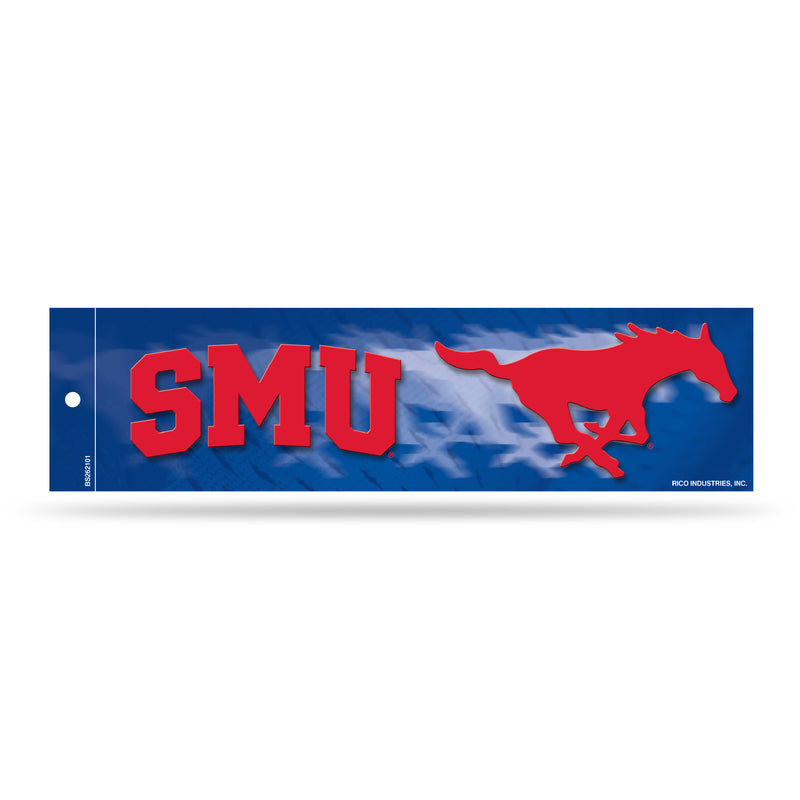 NCAA Southern Methodist Mustangs 3" x 12" Car/Truck/Jeep Bumper Sticker By Rico Industries