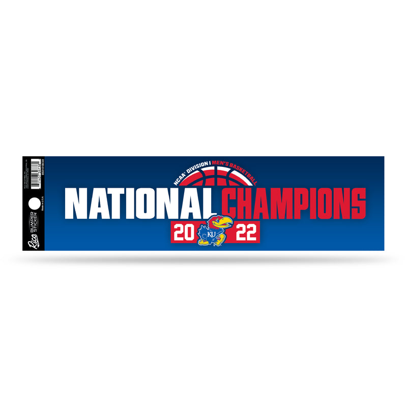Kansas University 2022 Ncaa Men'S Basketball National Champions Bumper Sticker