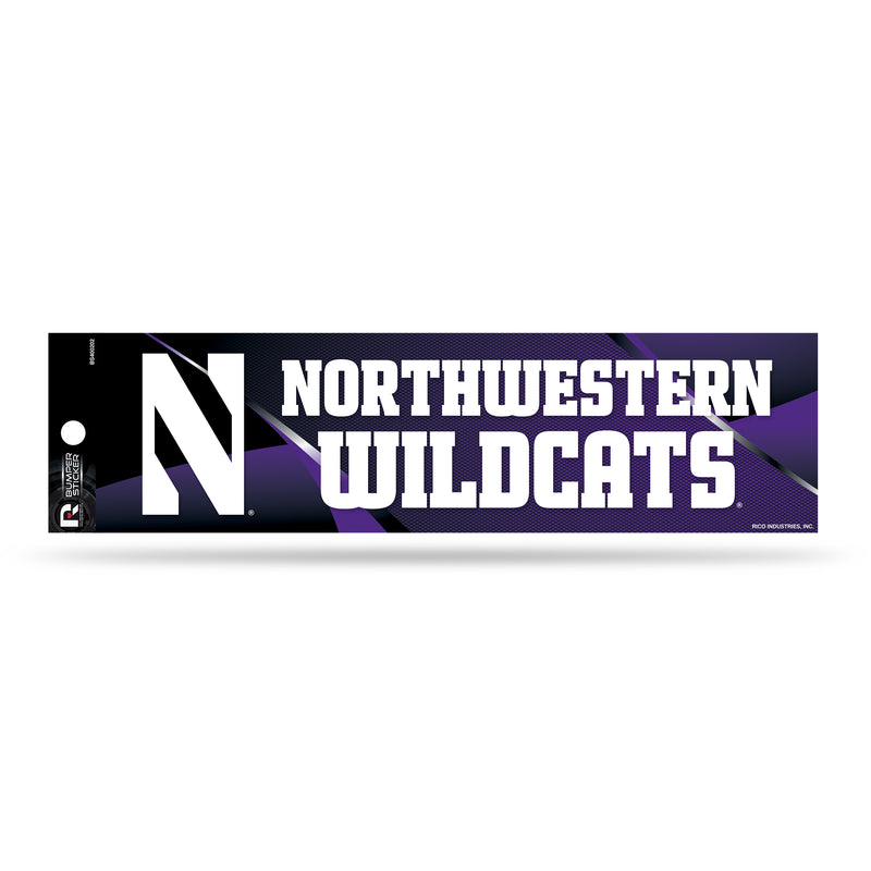 NCAA Northwestern Wildcats 3" x 12" Car/Truck/Jeep Bumper Sticker By Rico Industries