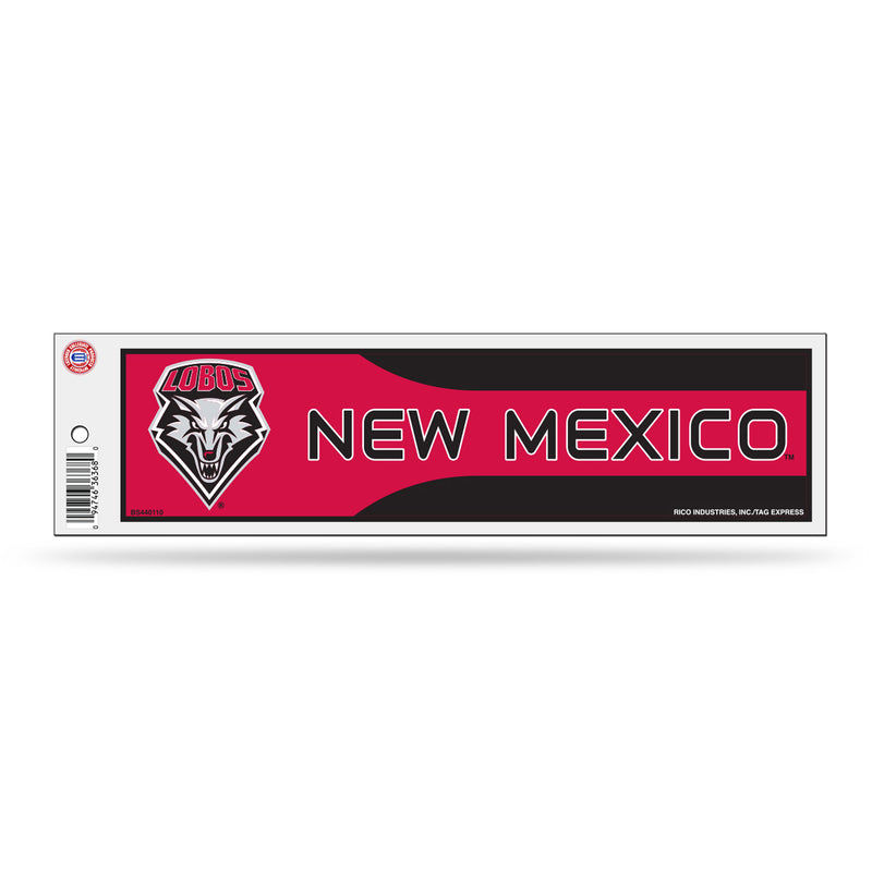 NCAA New Mexico Lobos 3" x 12" Car/Truck/Jeep Bumper Sticker By Rico Industries