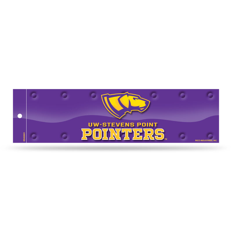 NCAA Wisconsin-Stevens Point Pointers 3" x 12" Car/Truck/Jeep Bumper Sticker By Rico Industries