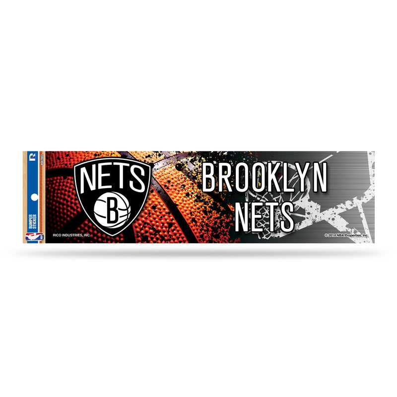 NBA Brooklyn Nets 3" x 12" Car/Truck/Jeep Bumper Sticker By Rico Industries