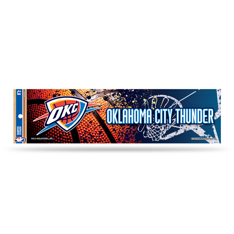 NBA Oklahoma City Thunder 3" x 12" Car/Truck/Jeep Bumper Sticker By Rico Industries