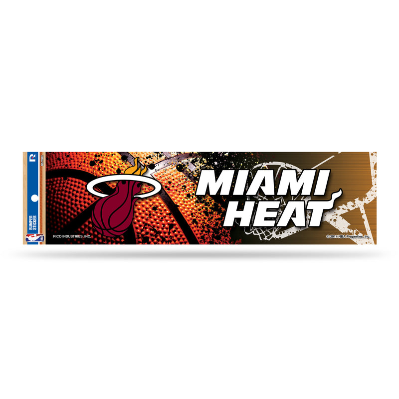 NBA Miami Heat 3" x 12" Car/Truck/Jeep Bumper Sticker By Rico Industries