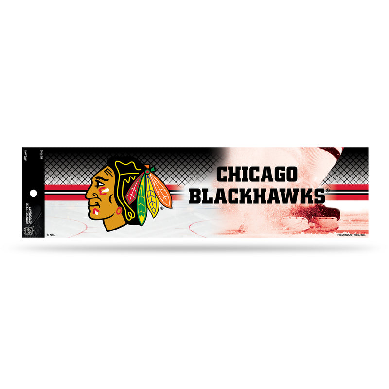 NHL Chicago Blackhawks 3" x 12" Car/Truck/Jeep Bumper Sticker By Rico Industries