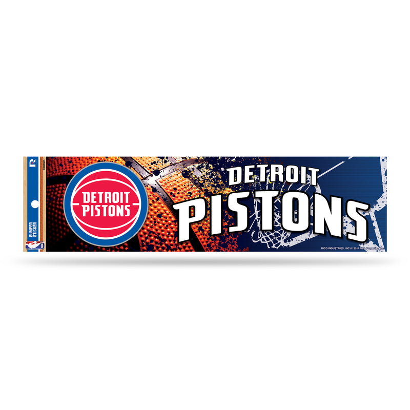 NBA Detroit Pistons 3" x 12" Car/Truck/Jeep Bumper Sticker By Rico Industries