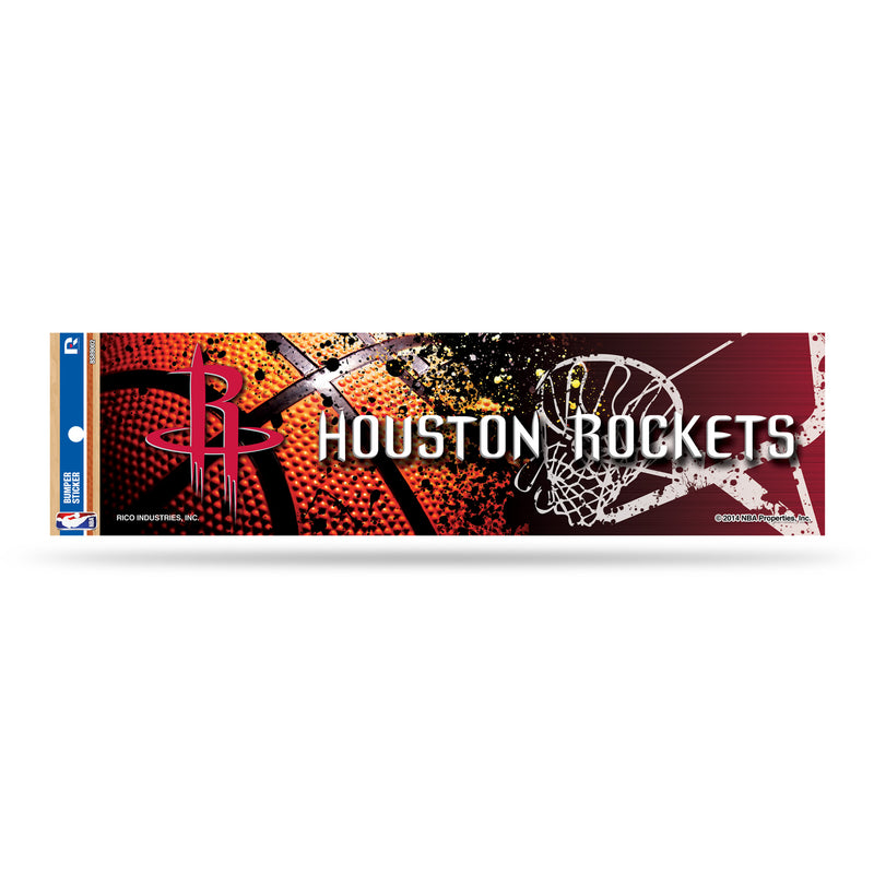 NBA Houston Rockets 3" x 12" Car/Truck/Jeep Bumper Sticker By Rico Industries