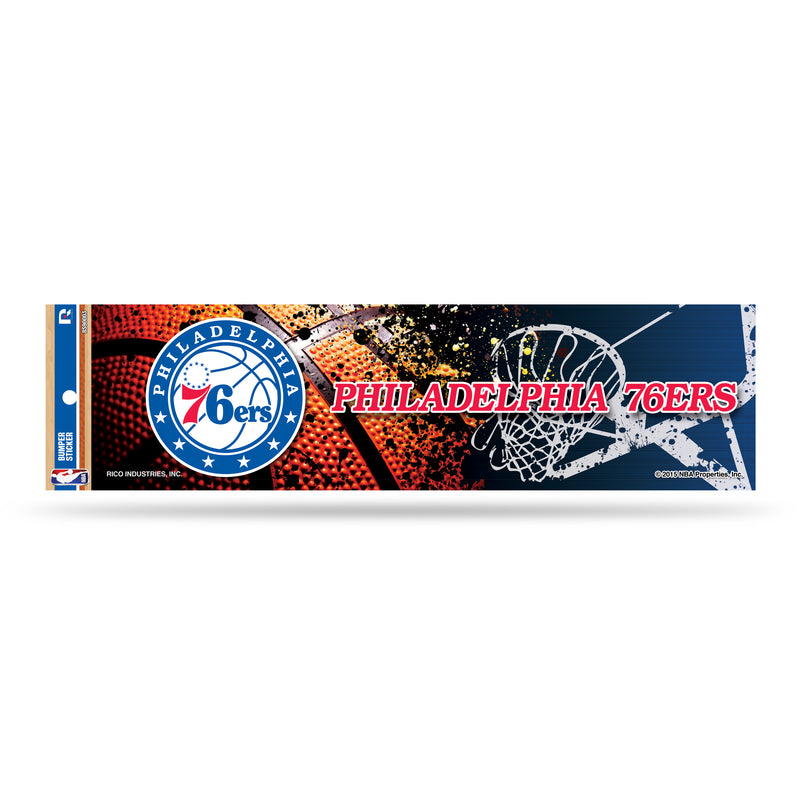 NBA Philadelphia 76ers 3" x 12" Car/Truck/Jeep Bumper Sticker By Rico Industries