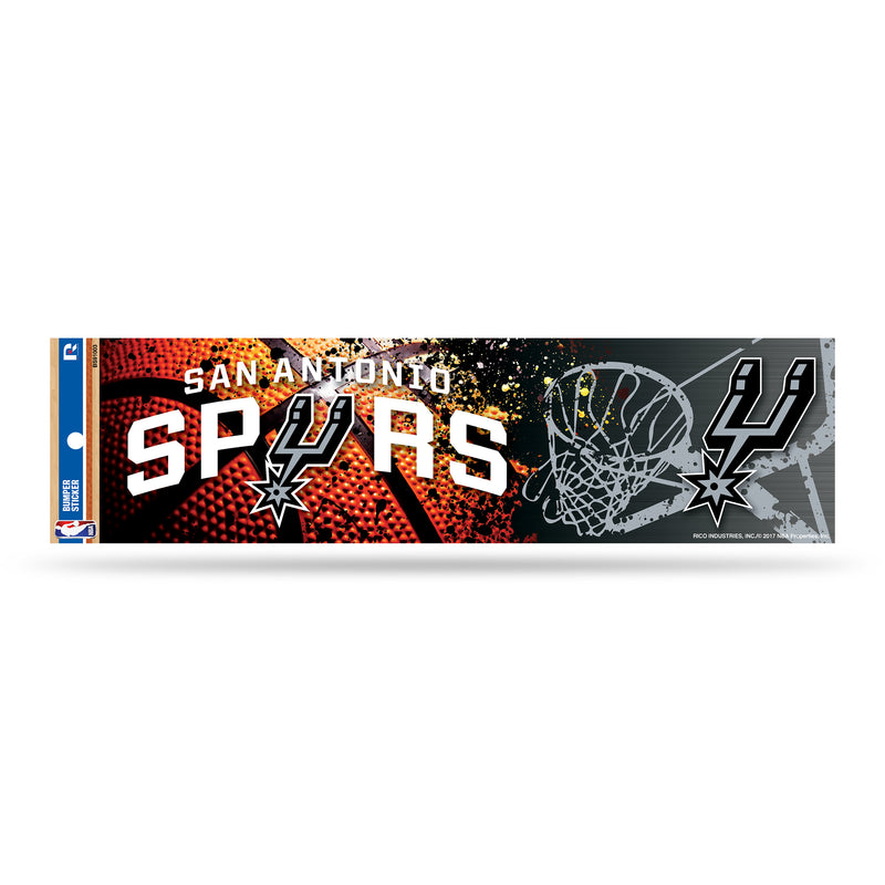 NBA San Antonio Spurs 3" x 12" Car/Truck/Jeep Bumper Sticker By Rico Industries