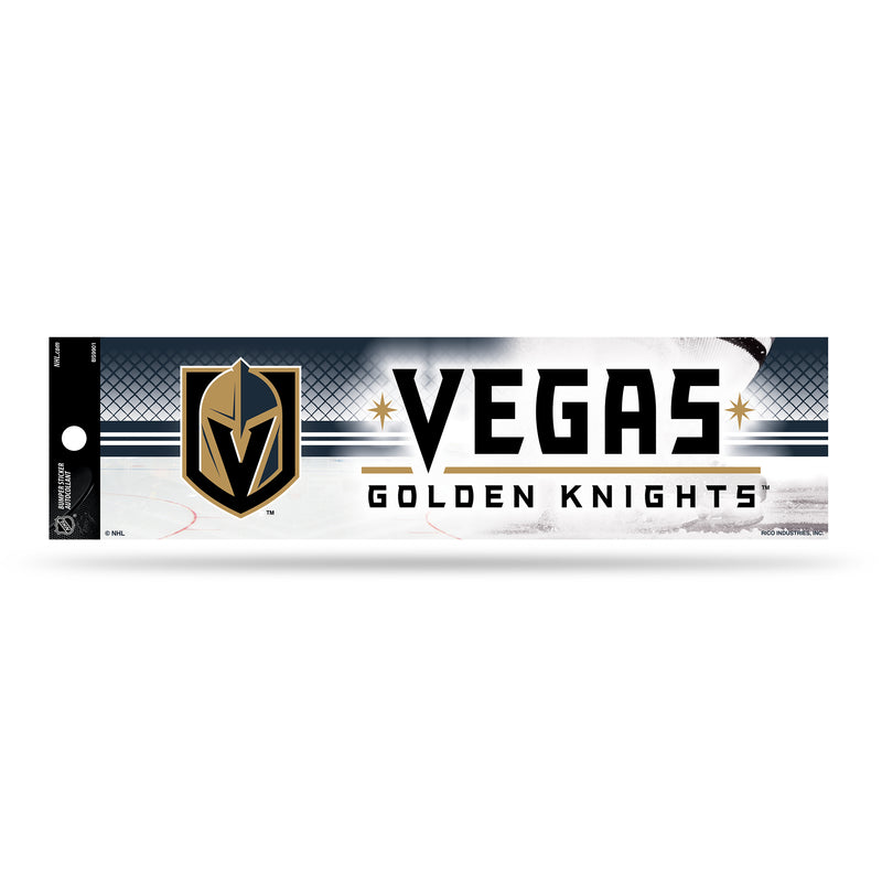 NHL Vegas Golden Knights 3" x 12" Car/Truck/Jeep Bumper Sticker By Rico Industries