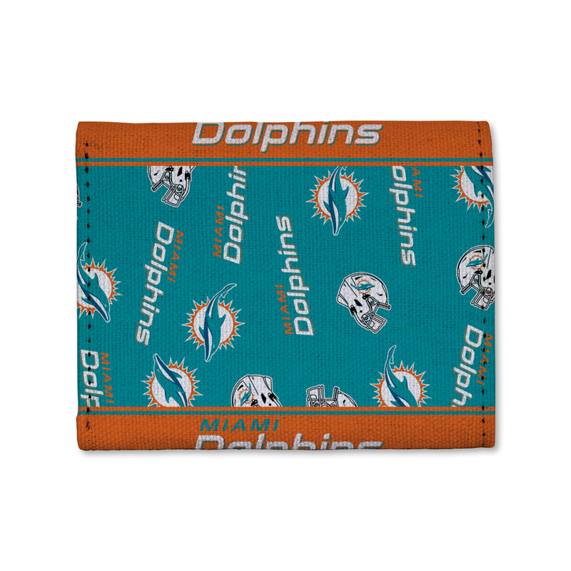Dolphins Canvas Trifold Wallet