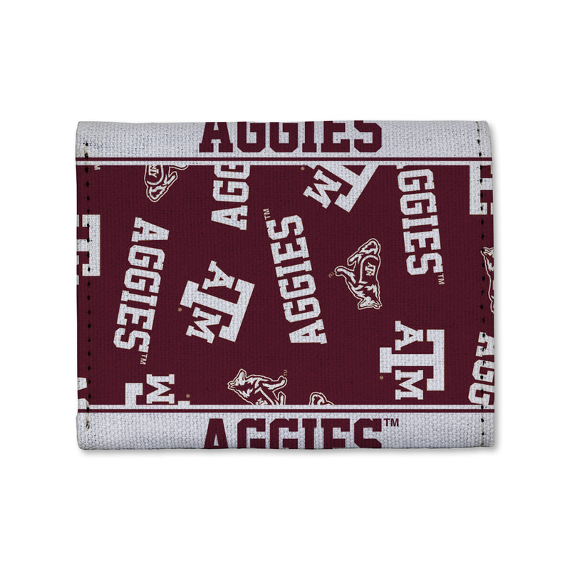 Texas A&M Canvas Trifold Wallet