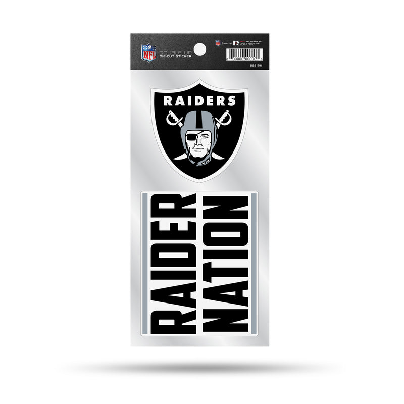 Raiders Double Up Die Cut Sticker