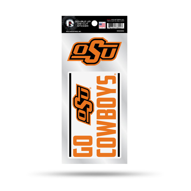 Oklahoma State Double Up Die Cut Decal