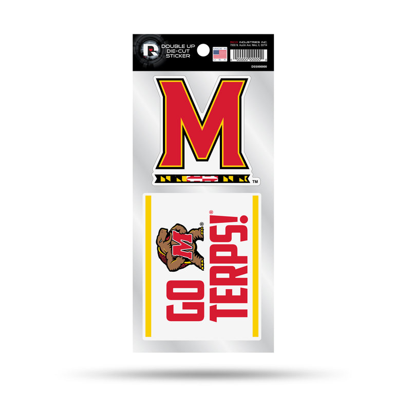 Maryland University Double Up Die Cut Sticker