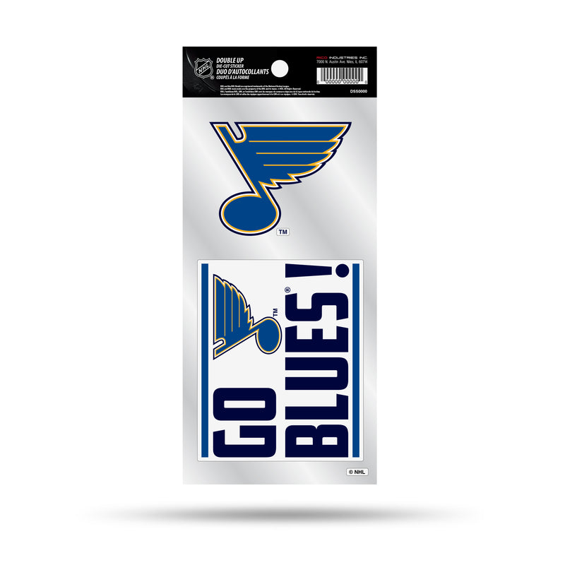 Blues Double Up Die Cut Sticker