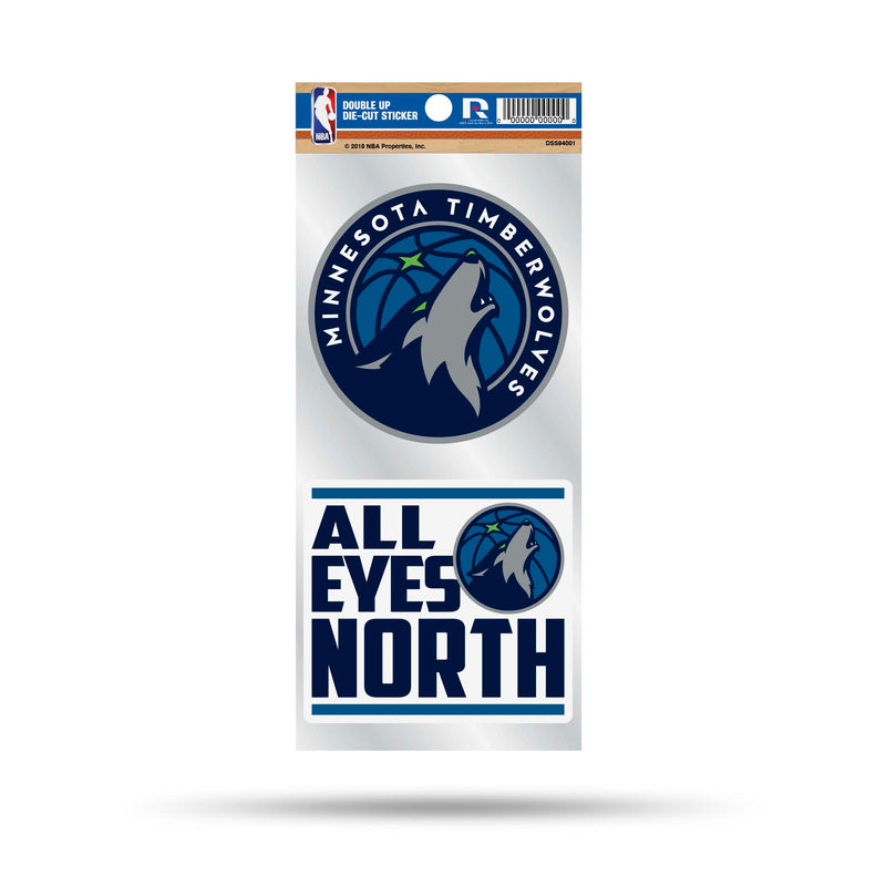 Timberwolves Double Up Die Cut Sticker