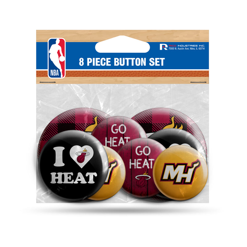 Heat 8 Pack Team Button Set