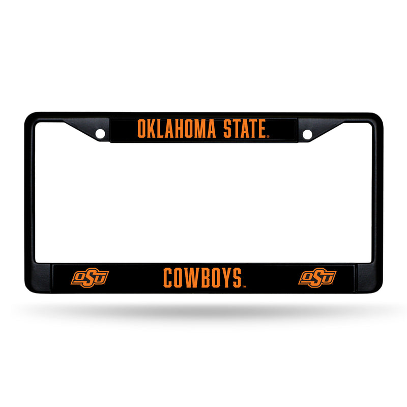 NCAA Oklahoma State Cowboys 12" x 6" Black Metal Car/Truck Frame Automobile Accessory By Rico Industries