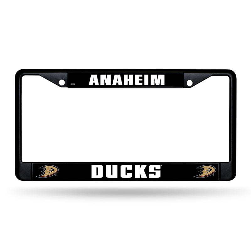 NHL Anaheim Ducks 12" x 6" Black Metal Car/Truck Frame Automobile Accessory By Rico Industries