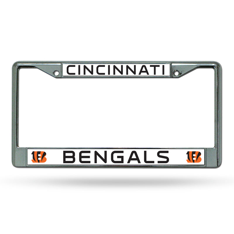 NFL Cincinnati Bengals 12" x 6" Silver Chrome Car/Truck/SUV Auto Accessory By Rico Industries