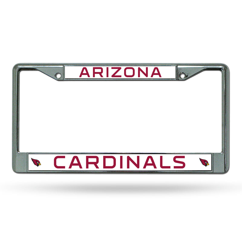 NFL Arizona Cardinals 12" x 6" Silver Chrome Car/Truck/SUV Auto Accessory By Rico Industries