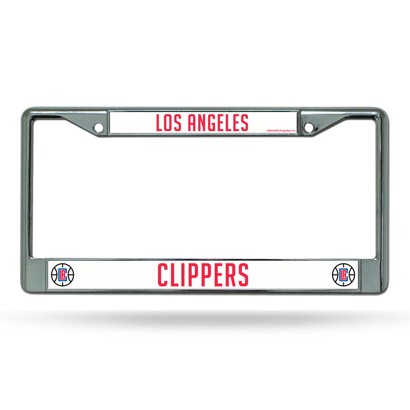 NBA Los Angeles Clippers 12" x 6" Silver Chrome Car/Truck/SUV Auto Accessory By Rico Industries