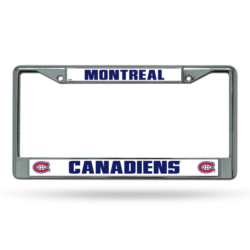 NHL Montreal Canadiens 12" x 6" Silver Chrome Car/Truck/SUV Auto Accessory By Rico Industries