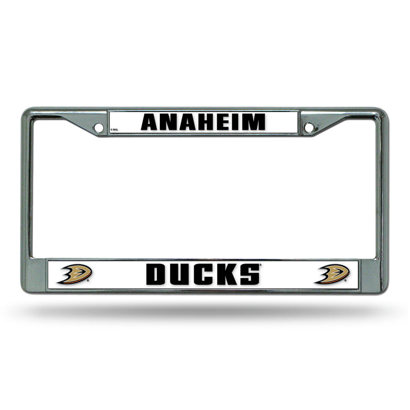 NHL Anaheim Ducks 12" x 6" Silver Chrome Car/Truck/SUV Auto Accessory By Rico Industries