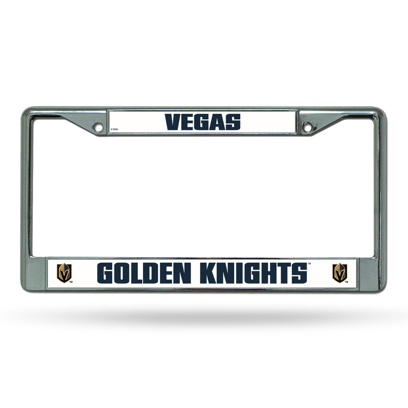 NHL Vegas Golden Knights 12" x 6" Silver Chrome Car/Truck/SUV Auto Accessory By Rico Industries