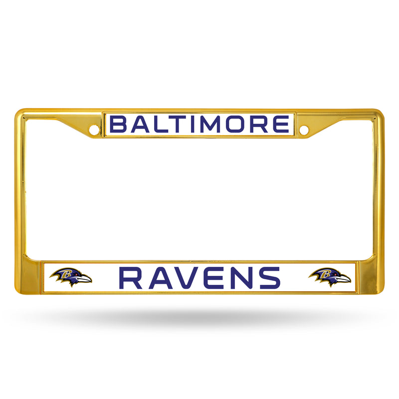 Ravens Colored Chrome Frame Secondary Gold