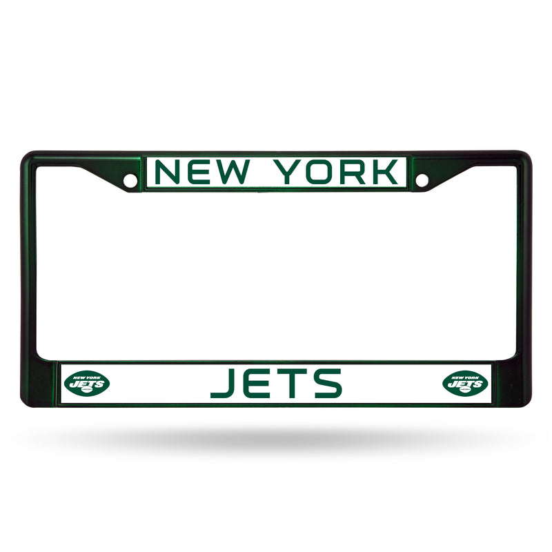 New York Jets Dark Green Colored Chrome Frame