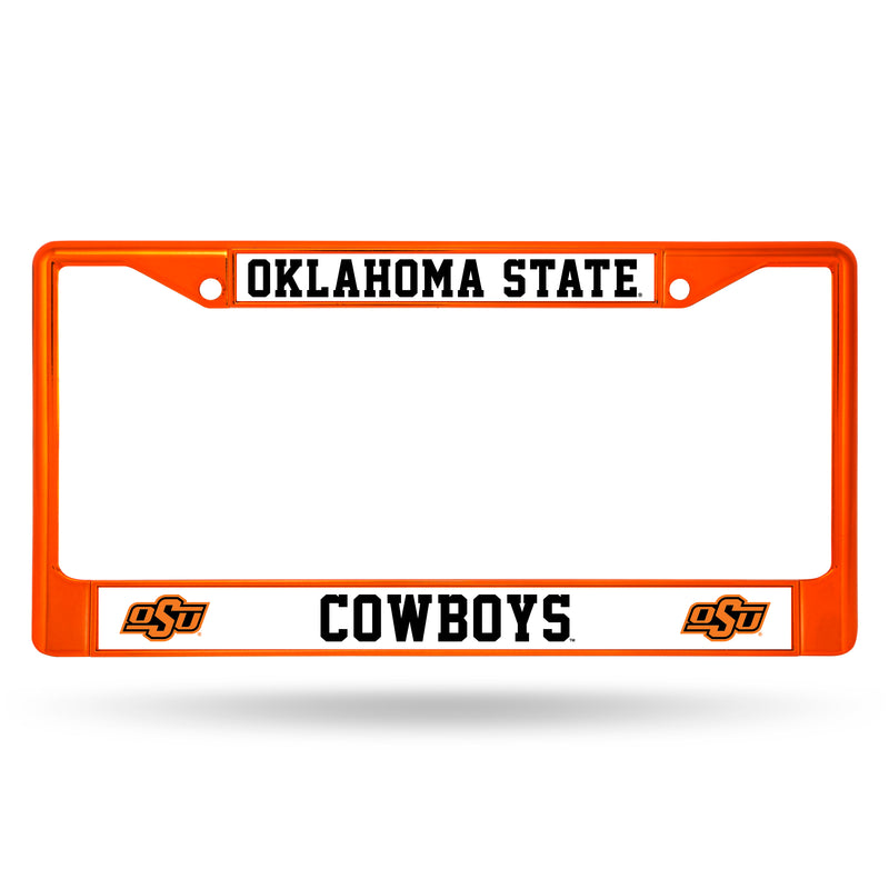 Oklahoma State Orange Colored Chrome Frame