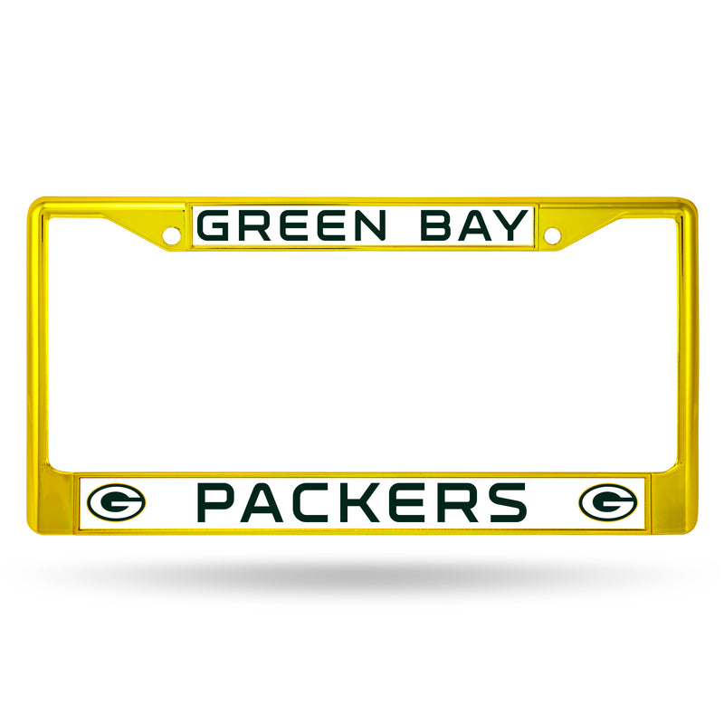 Packers Colored Chrome Frame Secondary Yellow