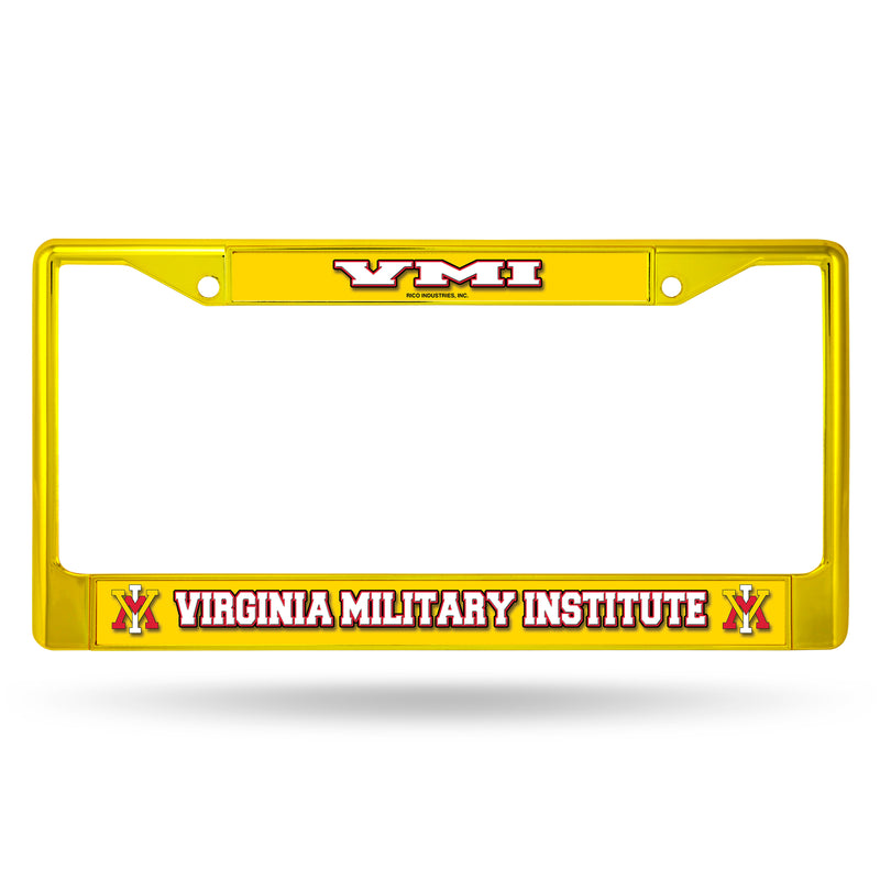 Virginia Military Institute Yellow Colored Chrome Frame