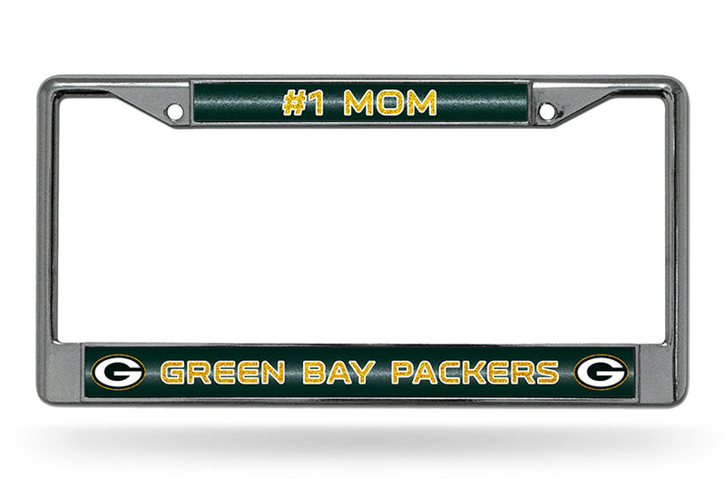 # 1 Mom Packers Glitter Chrome Frame