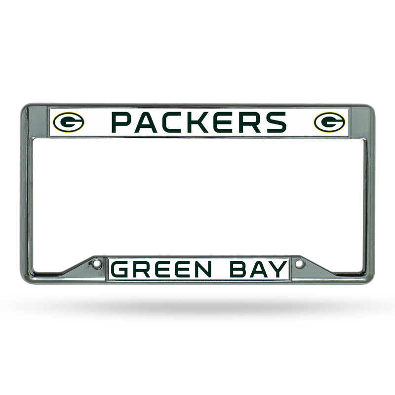 NFL Green Bay Packers 12" x 6" Silver Chrome Car/Truck/SUV Auto Accessory By Rico Industries