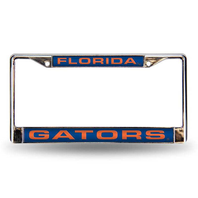 Florida Blue Laser Chrome Frame