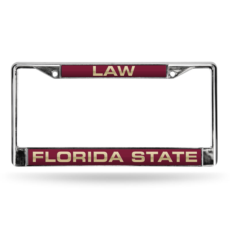 Florida State Law Laser Chrome Frame (Garnet W/ Gold Lettering)