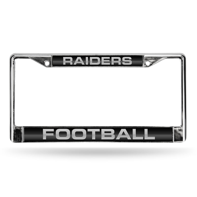 Raiders Black Laser Chrome Frame
