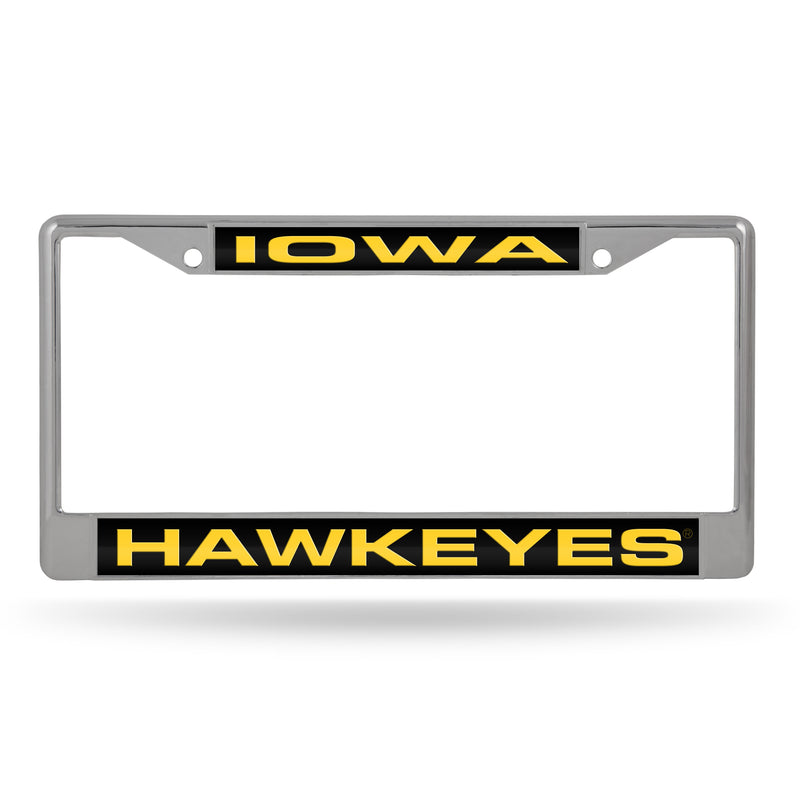 University Of Iowa Black Laser Chrome Frame