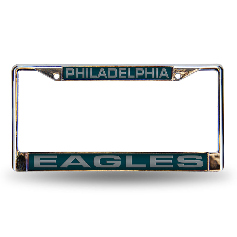 Eagles Green Laser Chrome Frame