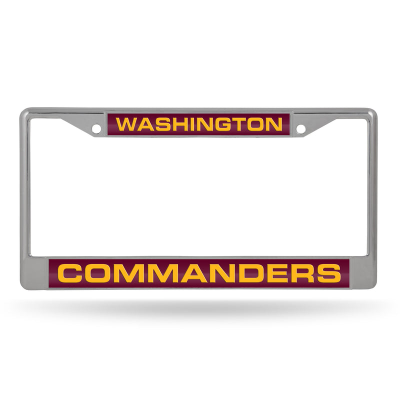 Washington Commanders Laser Chrome Frame (Gold Lettering)