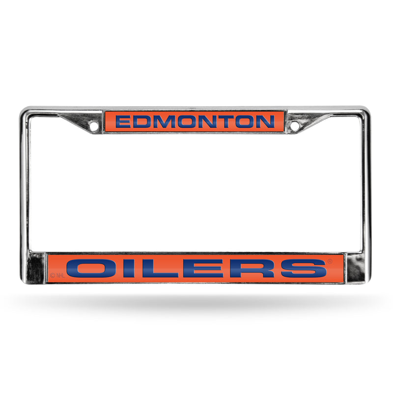 Edmonton Oilers Laser Chrome 12 x 6 License Plate Frame