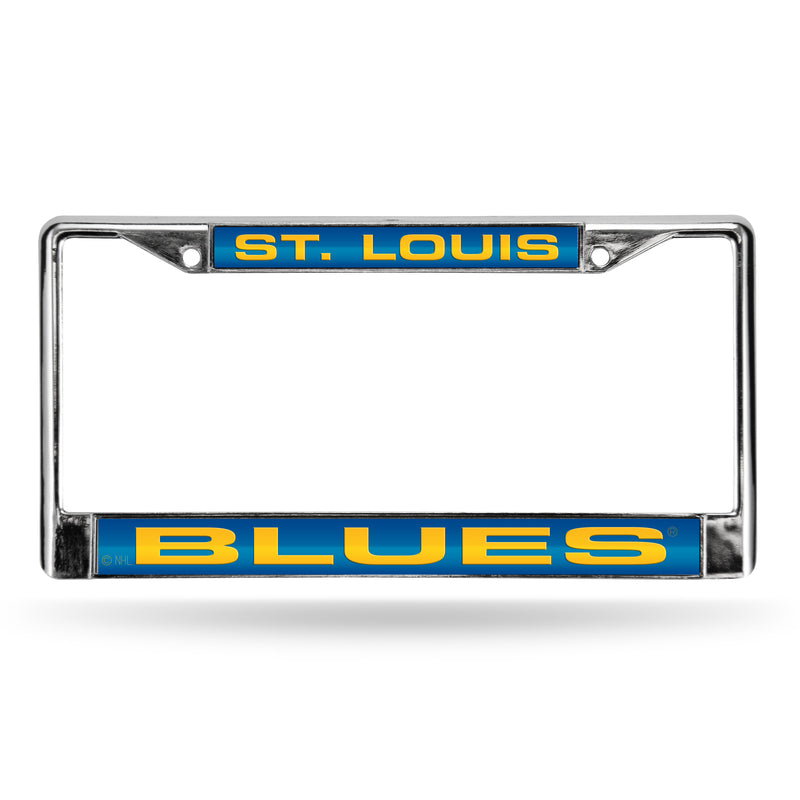 St Louis Blues Blue Laser Chrome Frame