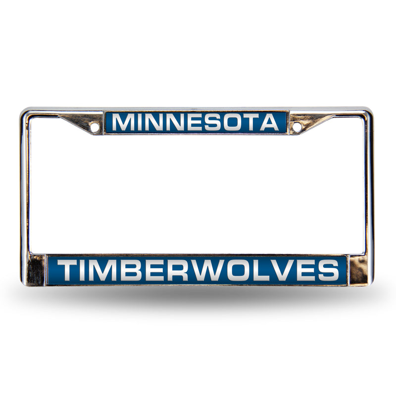 Timberwolves Blue Laser Chrome Frame